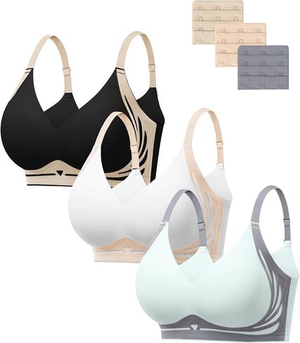 HBselect Jelly Bras for Women No Underwire Comfort Wireless Push Up Bras Seamless Tshirt Bralettes for Women in Kuwait