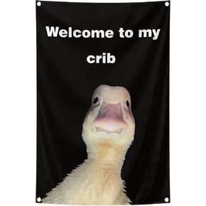 Welcome to My Crib Flag 2x3 Feet with 4 Brass Grommets Funny Flags for College Dorm Room Teen Bedroom Living Room Art Deco Tapestry Flag. ﻿ in Saudi Arabia