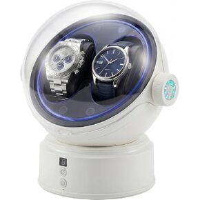 MALTERZER Rechargeable Watch Winder Flexible Single/Dual Slot Design, Automatic Watch Winder with Dual Color LED Light, 4 Modes, Long Standby for Travel in Saudi Arabia