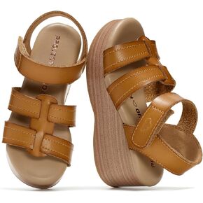 Project Cloud Girls Sandals - Dressy Beach Platform Heels with Comfortable Ultra Soft Memory Foam Insole - Non Slip and Lightweight Platform Sandals for Girls Footwear (Easter Kid) in Kuwait