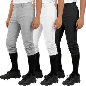 Halfchet 3 Pack Boys Baseball Pants Kids Elastic Waist Softball Pants Toddler Youth Knee Sports Knickers Clothes 4T-14Y in Kuwait