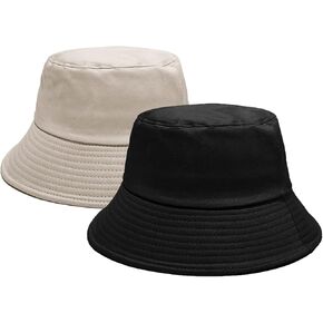PFFY 2 Packs Bucket Hat for Women Men Cotton Hats Sun Beach Fishing Cap in Kuwait