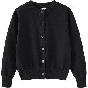 V FOR CITY Girls Cardigan Basic School Uniforms Kids Cotton Long Sleeve Button Knit Sweater 6-12 Years in Kuwait