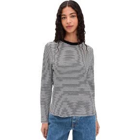 Clare V. Women's Mini Stripe Long Sleeve Tee in Saudi Arabia