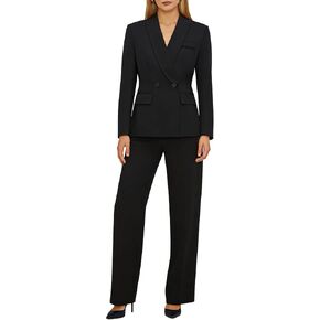 Women Suit 2 Piece Set Pant Suits Business Casual Outfits Double Breasted Blazer with Pants Professional Office Work Sets in Saudi Arabia