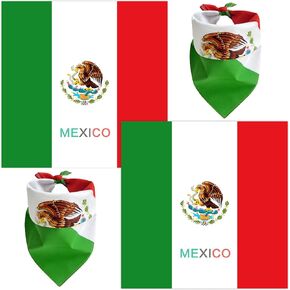 WEITBF 2 Pack Mexico Flag Bandana Mexican Scarf Bandanas Headband - 100% Cotton, 22 x 22 inch in Saudi Arabia