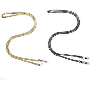 Stainless Steel Eyeglasses Chain Set, Unisex Metal Eyewear Chain, 2 Pcs Sunglasses and Reading Glasses Retainer in Saudi Arabia