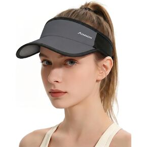 Acozycoo Sports Sun Visors for Women Men, Hard Brim UV Protection Visor Hat, Cooling Cap for Golf Tennis Running in Saudi Arabia