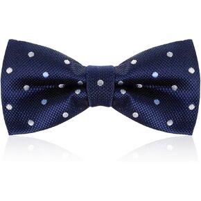 Boys Polka Dot Bow Ties, Pre-Tied Clip On Bowties For Kids, Adjustable School Party Wedding Celebration Accessories, Classic Design in Kuwait