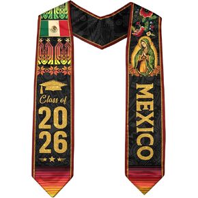 Graduation Sash Mexico with Aztec Patterns, Mexican Stole, Mexican Graduation Sash 2026 in Saudi Arabia