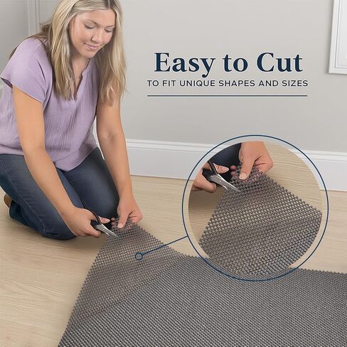 Veken 6x9 Ft Rug Pad Gripper for Hardwood Floors, Non Slip Rug Pads for Area Rugs, Thick Dark Grey Rug Grippers for Tile Floors, Under Carpet Anti Skid Mat, Keep Your Rugs Safe and in Place in Saudi Arabia