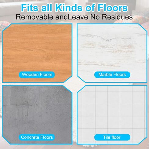 8 PCS Triangle Rug Tape, Double-Sided Non Slip Carpet Grippers, No Residue No Damage Anti-Curling Rug Pads, Keep Corners Flat for Hardwood Floors Tiles and Area Rugs in Saudi Arabia