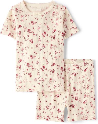 Gymboree Girls' And Toddler 100% Cotton Short Sleeve Top and Shorts, Gymmies Pajama Set in Kuwait