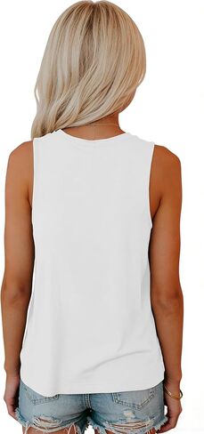 Girls Tank Tops Kids Summer Flowy Loose Fit Casual Cute Sleeveless Crewneck Tunic Tops T Shirt 7-14 Years in Kuwait