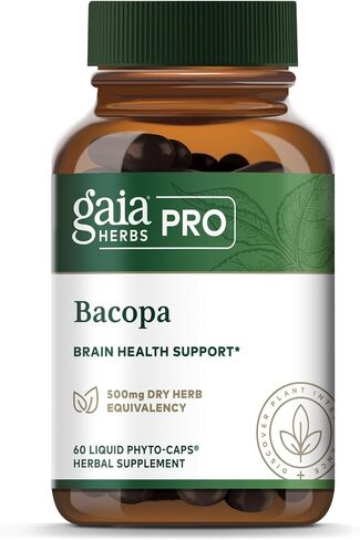 GAIA HERBS PRO Bacopa - Brain Health & Nootropic Support - 60 Liquid Phyto-Caps (30 Servings) in Saudi Arabia