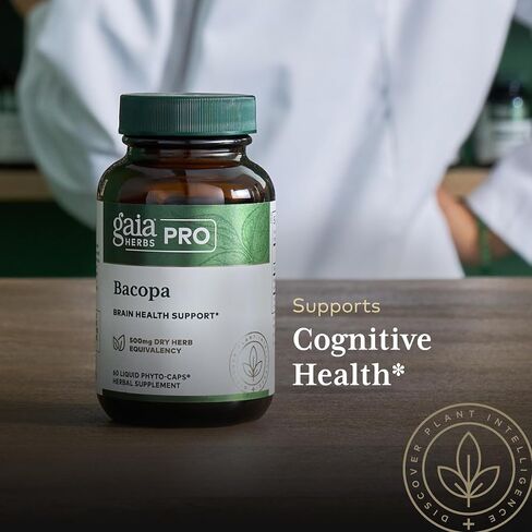 GAIA HERBS PRO Bacopa - Brain Health & Nootropic Support - 60 Liquid Phyto-Caps (30 Servings) in Saudi Arabia
