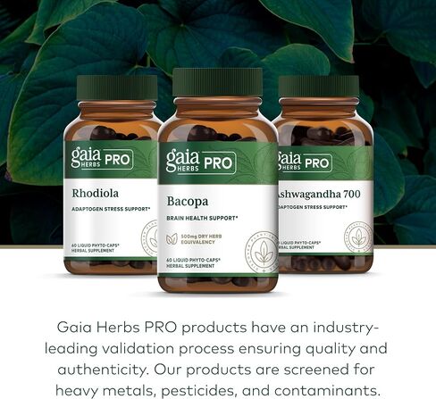 GAIA HERBS PRO Bacopa - Brain Health & Nootropic Support - 60 Liquid Phyto-Caps (30 Servings) in Saudi Arabia