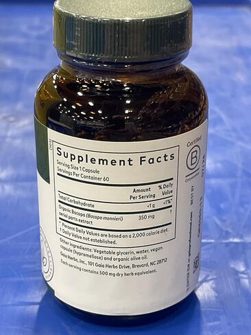 GAIA HERBS PRO Bacopa - Brain Health & Nootropic Support - 60 Liquid Phyto-Caps (30 Servings) in Saudi Arabia