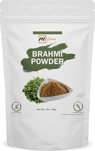 Natural Brahmi Bacopa Monnieri Powder, 1 Pound Herbal Supplement for Hair and Brain Health, 454 Grams in Kuwait