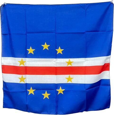 Versatile Cape Verde Flag Bandana, Multipurpose, Cabo Verde African Bandana, Blue, Red, White in Saudi Arabia