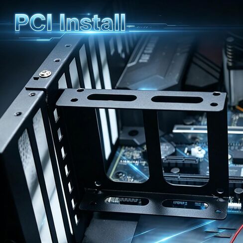 2PCS PCI Slot SSD Mounting Bracket for 3.5 Inch HDD & SSD, Compatible with Samsung, Crucial, WD Blue, Kingston, Seagate, Toshiba Internal Hard Drives, SSD Holder for Desktop PC(for 3.5inch) in Saudi Arabia