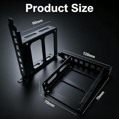 2PCS PCI Slot SSD Mounting Bracket for 3.5 Inch HDD & SSD, Compatible with Samsung, Crucial, WD Blue, Kingston, Seagate, Toshiba Internal Hard Drives, SSD Holder for Desktop PC(for 3.5inch) in Saudi Arabia
