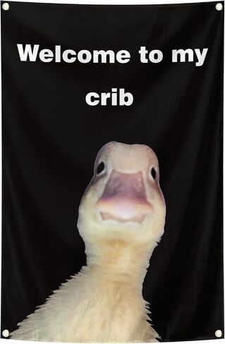 Welcome to My Crib Flag 2x3 Feet with 4 Brass Grommets Funny Flags for College Dorm Room Teen Bedroom Living Room Art Deco Tapestry Flag. ﻿ in Saudi Arabia