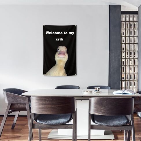 Welcome to My Crib Flag 2x3 Feet with 4 Brass Grommets Funny Flags for College Dorm Room Teen Bedroom Living Room Art Deco Tapestry Flag. ﻿ in Saudi Arabia