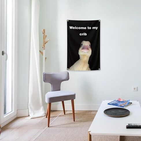 Welcome to My Crib Flag 2x3 Feet with 4 Brass Grommets Funny Flags for College Dorm Room Teen Bedroom Living Room Art Deco Tapestry Flag. ﻿ in Saudi Arabia