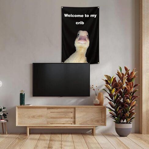 Welcome to My Crib Flag 2x3 Feet with 4 Brass Grommets Funny Flags for College Dorm Room Teen Bedroom Living Room Art Deco Tapestry Flag. ﻿ in Saudi Arabia