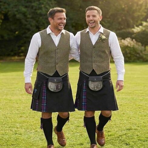 UFS Men’s Utility Kilt – Traditional Scottish Kilt for Men, Cotton Casual & Costume Wear in Saudi Arabia