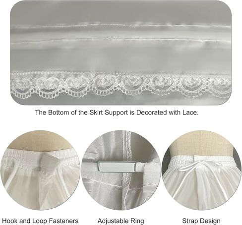 Women's Crinoline Petticoat 6 Hoop Long Underskirt Puffy A-Line Slip for Under Bridal Wedding Dress Ball Gown in Saudi Arabia