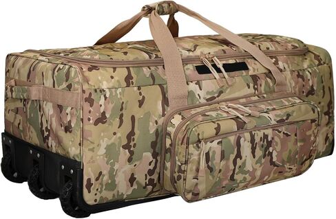 120L 3-Wheel Rolling Duffle Bag - Heavy Duty Military Deployment Bag, Durable Wheeled Duffle Luggage for Travel, Camping & Outdoor Adventures in Kuwait