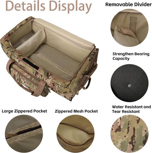 120L 3-Wheel Rolling Duffle Bag - Heavy Duty Military Deployment Bag, Durable Wheeled Duffle Luggage for Travel, Camping & Outdoor Adventures in Kuwait