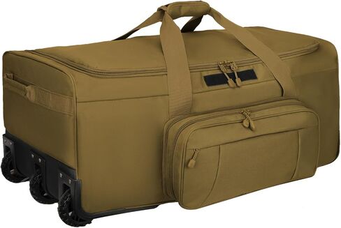 120L 3-Wheel Rolling Duffle Bag - Heavy Duty Military Deployment Bag, Durable Wheeled Duffle Luggage for Travel, Camping & Outdoor Adventures in Kuwait