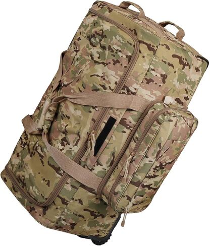 120L 3-Wheel Rolling Duffle Bag - Heavy Duty Military Deployment Bag, Durable Wheeled Duffle Luggage for Travel, Camping & Outdoor Adventures in Kuwait