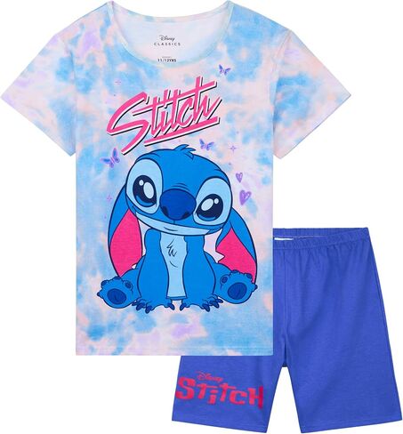 Disney Stitch Girls Short Pajama Sets, Cozy Breathable Loungewear - Stitch Gifts in Kuwait