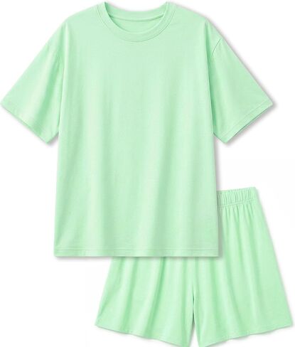 Petite&Me Girls Viscose from Bamboo Pajama Set Buttery Soft T-Shirt and Shorts Sleepwear Summer Pajamas for Kids & Teens in Kuwait