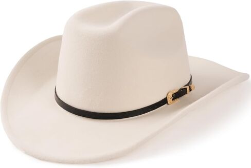 FURTALK Cowboy Hat Men Women Classic Western Outfit Cowgirl Hat Roll-up Wide Brim Cattleman Fedora in Kuwait