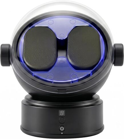 MALTERZER Rechargeable Watch Winder Flexible Single/Dual Slot Design, Automatic Watch Winder with Dual Color LED Light, 4 Modes, Long Standby for Travel in Saudi Arabia