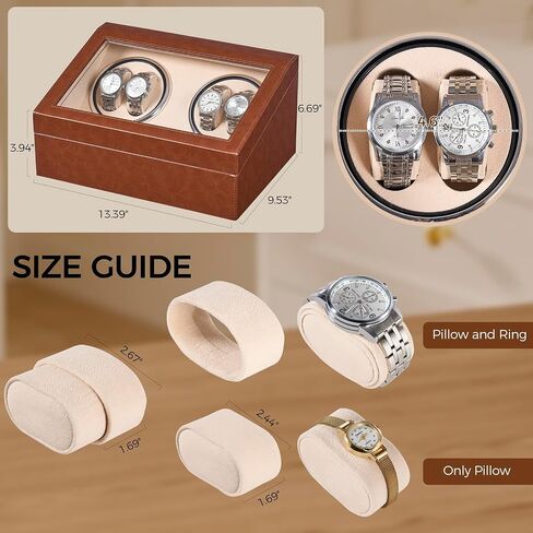 ANWBROAD Watch Winder for Automatic Watches, Automatic Watch Winder Box with 4 Watch Rotator and 6 Extra Storages, 4 Watch Winder with Japanese Quiet Motor, Watch Winders for Men & Women, UJWW012Z in Saudi Arabia
