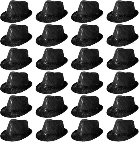 ECYC Ltd Western Sequin Hat Unisex Glitter Sequin Fedora Hat Bling Retro Dance Jazz Hats Disco Costume Cap for Party in Saudi Arabia