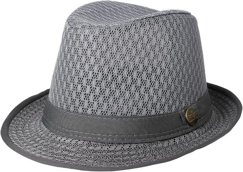 OIDEA Men's Mesh Breathable Fedora Hat: Simple Strappy Foldable Casual Fedora Hat for Men Lightweight Formal Occasion Outdoor Gray in Kuwait