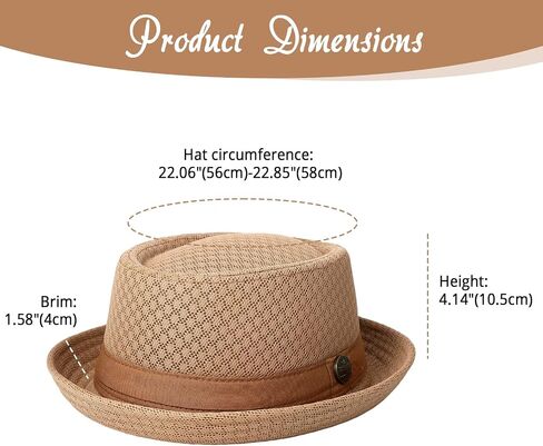 OIDEA Men's Mesh Breathable Dress Hats: Simple Strappy Flat Top Casual Fedora Hat for Men Light Formal Occasion Outdoor White in Kuwait