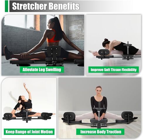 Leg Stretcher, 200 Degree Split Leg Training Stretcher Horizontal Cross Horse Stretch Trainer for Home Yoga Gym for Dance Ballet Cheerleading Gymnastics Taekwondo Stretching Split Trainer in Saudi Arabia