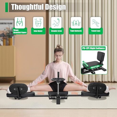 Leg Stretcher, 200 Degree Split Leg Training Stretcher Horizontal Cross Horse Stretch Trainer for Home Yoga Gym for Dance Ballet Cheerleading Gymnastics Taekwondo Stretching Split Trainer in Saudi Arabia