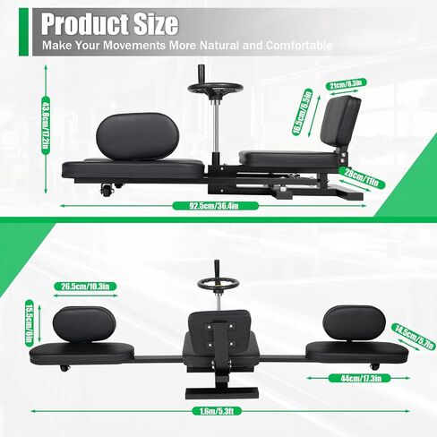 Leg Stretcher, 200 Degree Split Leg Training Stretcher Horizontal Cross Horse Stretch Trainer for Home Yoga Gym for Dance Ballet Cheerleading Gymnastics Taekwondo Stretching Split Trainer in Saudi Arabia