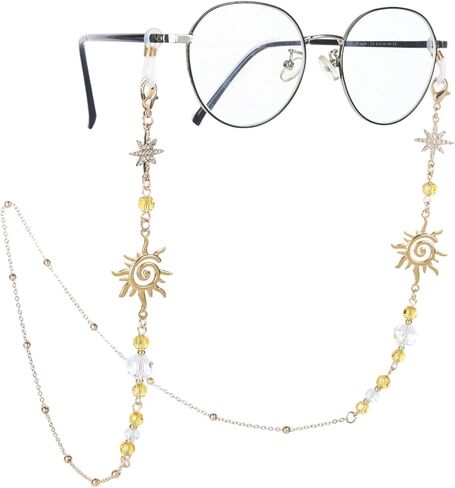Sunglasses Chain for Women, Adjustable Eyeglasses Holders Around Neck Glasses Charms for Eyewear Retainer Strap in Kuwait