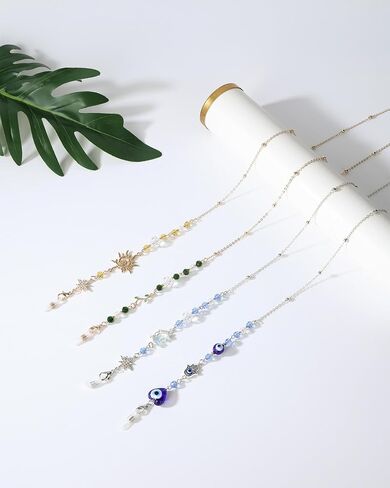 Sunglasses Chain for Women, Adjustable Eyeglasses Holders Around Neck Glasses Charms for Eyewear Retainer Strap in Kuwait