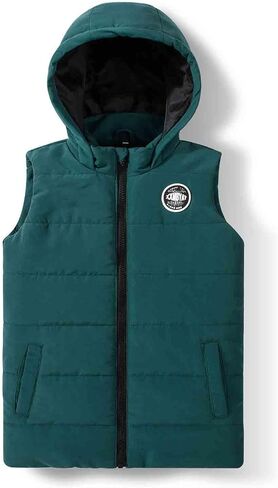 SUNDAY ROSE Boys Girls Hooded Puffer Vest Lightweight Sleeveless Quilted Waistcoat Outerwear in Saudi Arabia